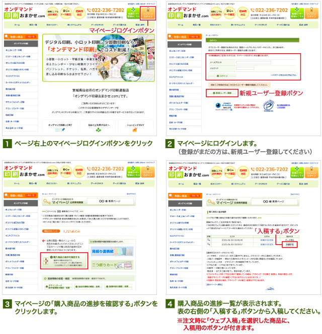 ウェブ入稿方法
